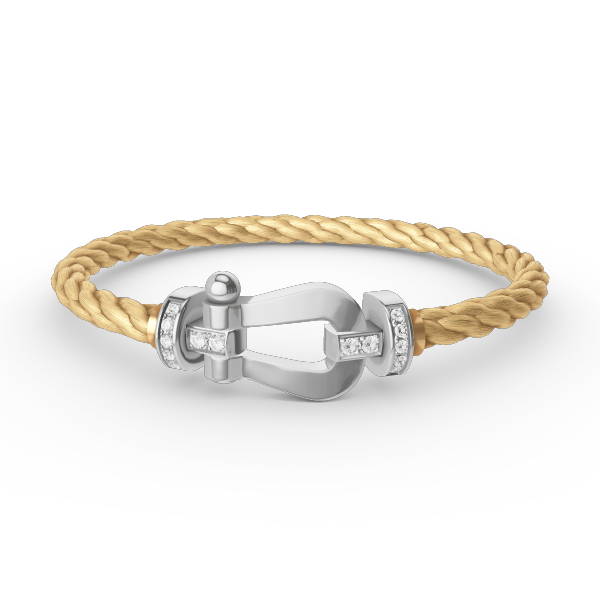¡®Lume Jewels¡¯FORCE LARGE HORSESHOE HALF DIAMOND BRACELET SILVER