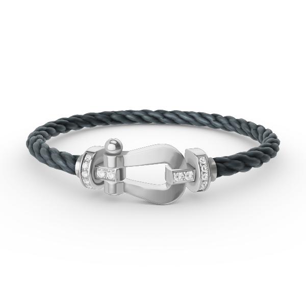 ¡®Lume Jewels¡¯FORCE LARGE HORSESHOE HALF DIAMOND BRACELET SILVER
