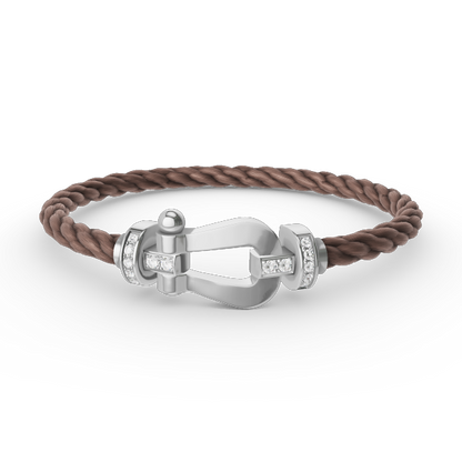 ¡®Lume Jewels¡¯FORCE LARGE HORSESHOE HALF DIAMOND BRACELET SILVER
