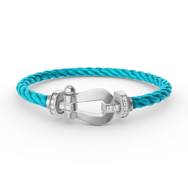¡®Lume Jewels¡¯FORCE LARGE HORSESHOE HALF DIAMOND BRACELET SILVER