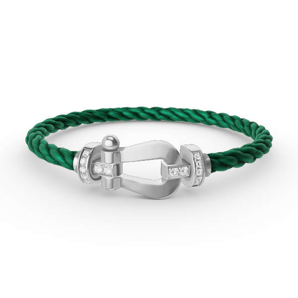 ¡®Lume Jewels¡¯FORCE LARGE HORSESHOE HALF DIAMOND BRACELET SILVER