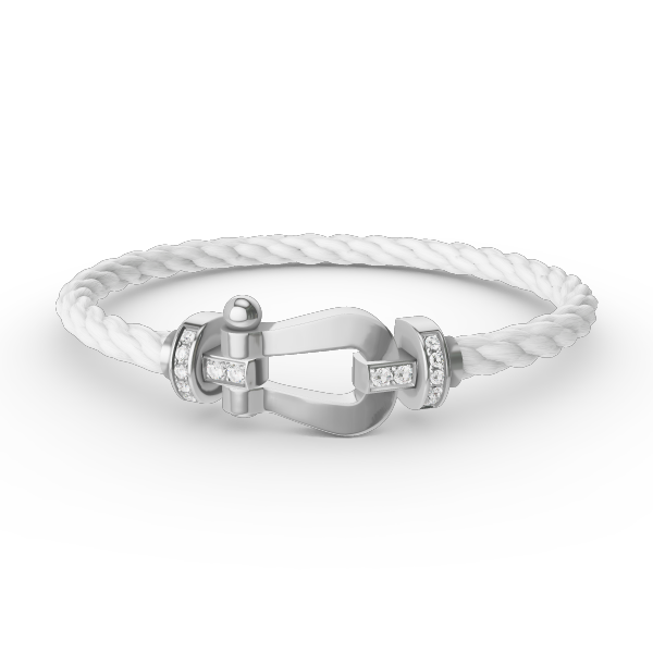 ¡®Lume Jewels¡¯FORCE LARGE HORSESHOE HALF DIAMOND BRACELET SILVER