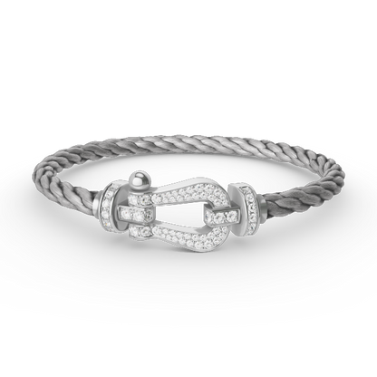 ¡®Lume Jewels¡¯FORCE LARGE HORSESHOE FULL DIAMOND BRACELET SILVER