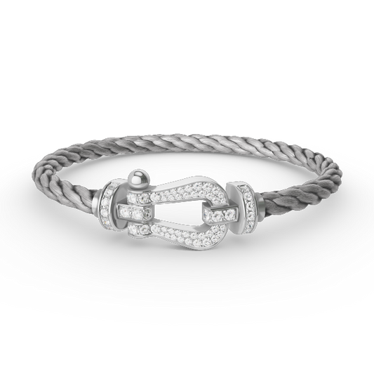 ¡®Lume Jewels¡¯FORCE LARGE HORSESHOE FULL DIAMOND BRACELET SILVER