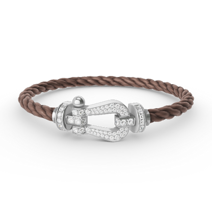 ¡®Lume Jewels¡¯FORCE LARGE HORSESHOE FULL DIAMOND BRACELET SILVER