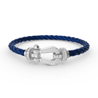 ¡®Lume Jewels¡¯FORCE LARGE HORSESHOE FULL DIAMOND BRACELET SILVER
