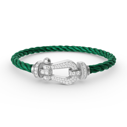 ¡®Lume Jewels¡¯FORCE LARGE HORSESHOE FULL DIAMOND BRACELET SILVER