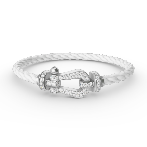 ¡®Lume Jewels¡¯FORCE LARGE HORSESHOE FULL DIAMOND BRACELET SILVER