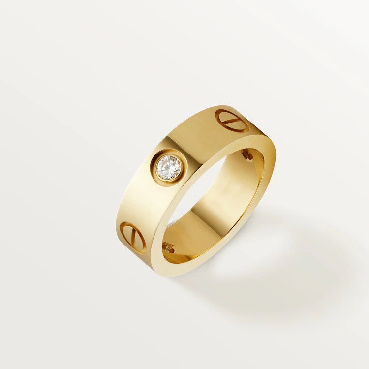 ¡®Lume Jewels¡¯LOVE RING 5.5MM 3 DIAMONDS PINK GOLD
